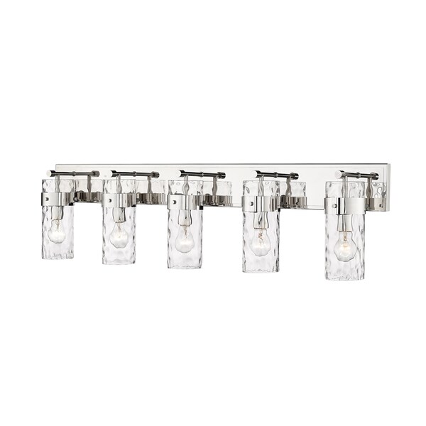 Z-Lite Fontaine 5 Light Vanity, Polished Nickel & Clear 3035-5V-PN - main